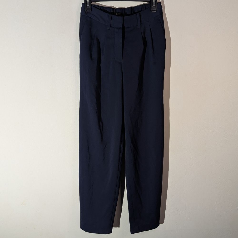 Quince Navy Wide Leg Pants